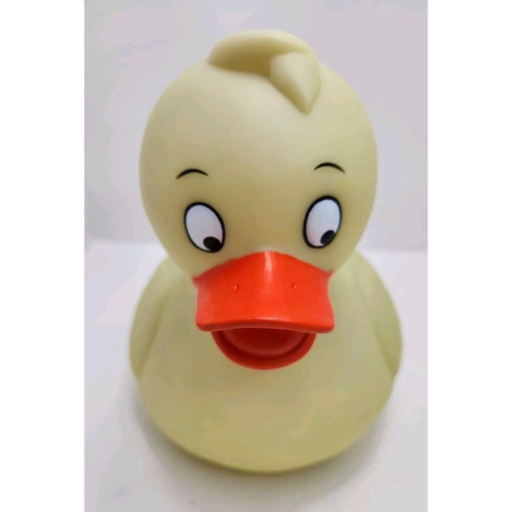 Vintage Prestige Giant 9" Tall 10" Long‎ Pale Yellow Rubber Duck